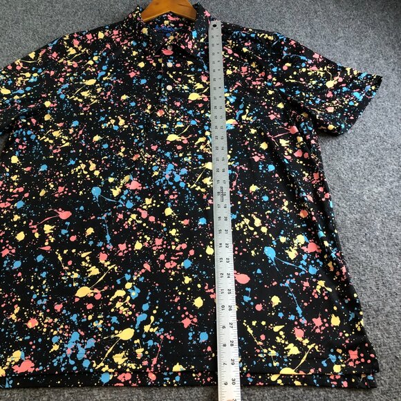 Chubbies Shirt Mens XL Black Paint Splatter Performance Golf Polo Pickleball - Picture 5 of 8